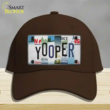 Yooper Strip Art Novelty License Plate Hat Tag Cotton / Dark Brown