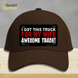 Trade Truck For My Wife Novelty License Plate Hat Cotton / Dark Brown