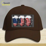 Three Beers America Novelty License Plate Hat Cotton / Dark Brown