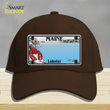 Maine Lobster Blank Novelty License Plate Hat Cotton / Dark Brown