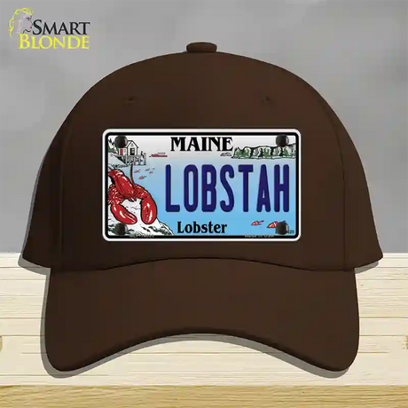 Lobstah Maine Lobster Novelty License Plate Hat Cotton / Dark Brown