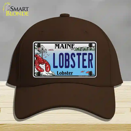 Lobster Maine Lobster Novelty License Plate Hat Cotton / Dark Brown