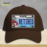 Retired Maine Lobster Novelty License Plate Hat Cotton / Dark Brown