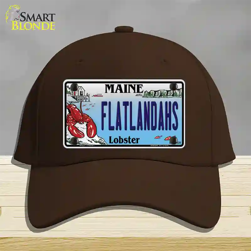 Flatlands Maine Lobster Novelty License Plate Hat Cotton / Dark Brown