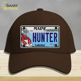 Hunter Maine Lobster Novelty License Plate Hat Cotton / Dark Brown