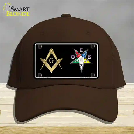 Free Mason OES Novelty License Plate Hat Cotton / Dark Brown