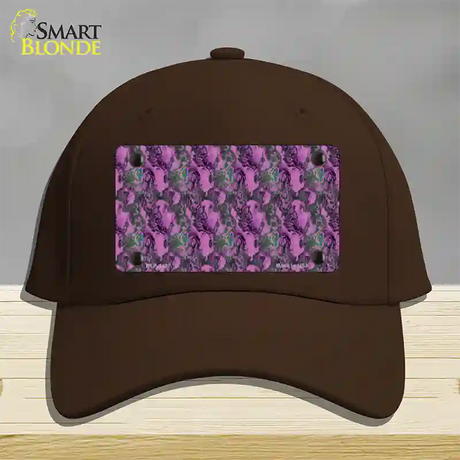 Purple Vortex Novelty License Plate Hat Cotton / Dark Brown