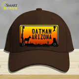 Oatman Arizona Scenic Background Novelty License Plate Hat Cotton / Dark Brown