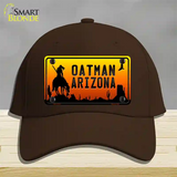 Oatman End Of Trail Arizona Scenic Background Novelty License Plate Hat Cotton / Dark Brown