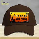 Oatman Flag Arizona Scenic Background Novelty License Plate Hat Cotton / Dark Brown