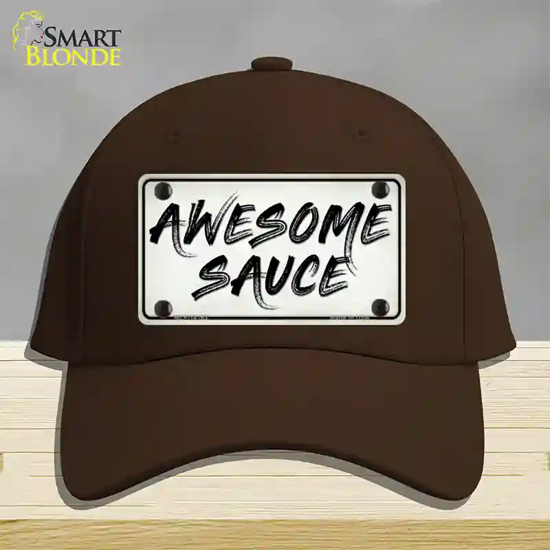 Awesome Sauce Novelty License Plate Hat Cotton / Dark Brown