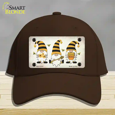 Gnomes Honeybees Novelty License Plate Hat Cotton / Dark Brown