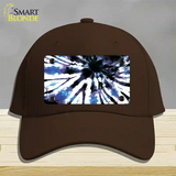 Purple Blue Tie-Dye Novelty License Plate Hat Cotton / Dark Brown