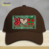 Peace Love Presents Novelty License Plate Hat Cotton / Dark Brown