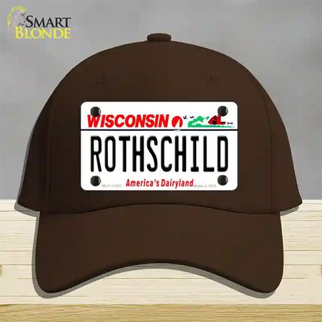 Rothschild Wisconsin Novelty License Plate Hat Cotton / Dark Brown