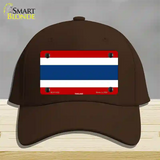 Thailand Flag Novelty License Plate Hat Cotton / Dark Brown