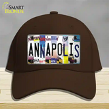 Annapolis Strip Art Novelty License Plate Hat Cotton / Dark Brown