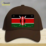 Kenya Flag Novelty License Plate Hat Cotton / Dark Brown