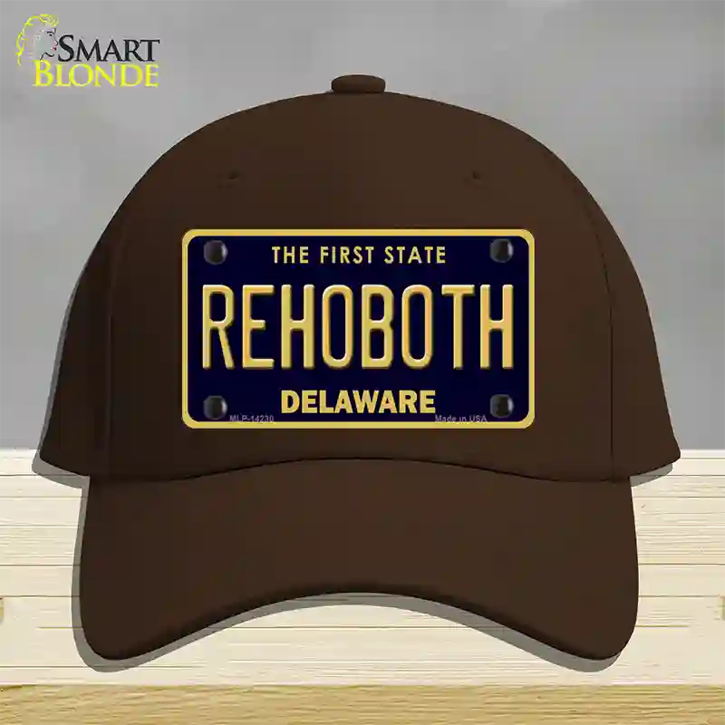 Rehoboth Delaware Novelty License Plate Hat Cotton / Dark Brown