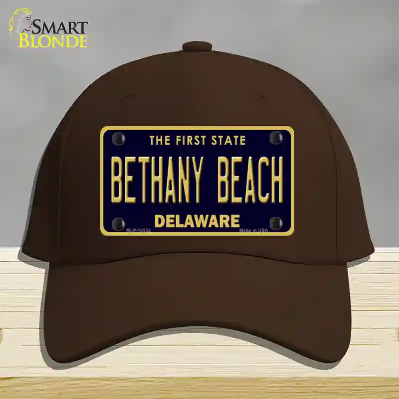 Bethany Beach Delaware Novelty License Plate Hat Cotton / Dark Brown