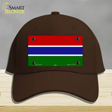 Gambia Flag Novelty License Plate Hat Cotton / Dark Brown