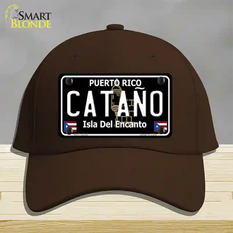 Catano Puerto Rico Black Novelty License Plate Hat Cotton / Dark Brown