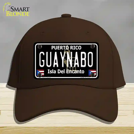 Guaynabo Puerto Rico Black Novelty License Plate Hat Cotton / Dark Brown