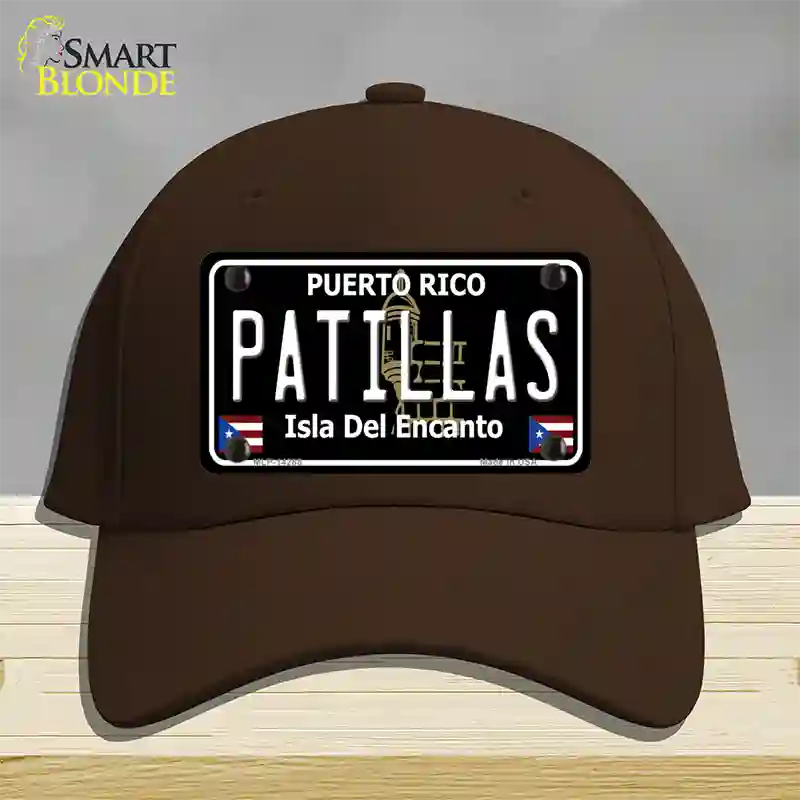 Patillas Puerto Rico Black Novelty License Plate Hat Cotton / Dark Brown