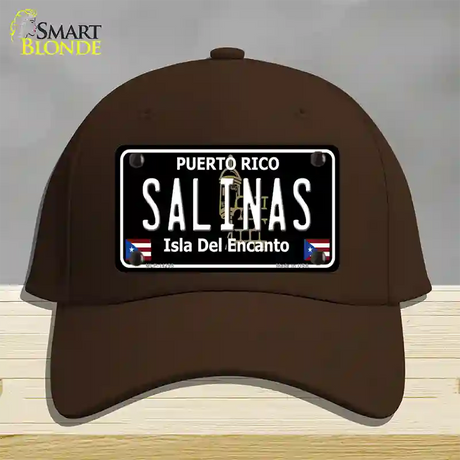 Salinas Puerto Rico Black Novelty License Plate Hat Cotton / Dark Brown