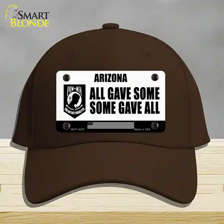 Arizona POW MIA Some Gave All Novelty License Plate Hat Cotton / Dark Brown