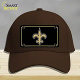 Fleur de lis Novelty License Plate Hat Cotton / Dark Brown