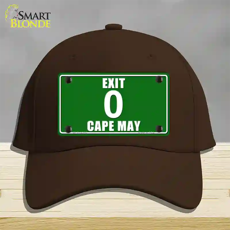 Exit 0 Cape May Novelty License Plate Hat Cotton / Dark Brown