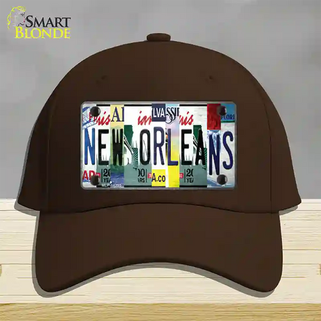 New Orleans License Plate Art Novelty License Plate Hat Cotton / Dark Brown