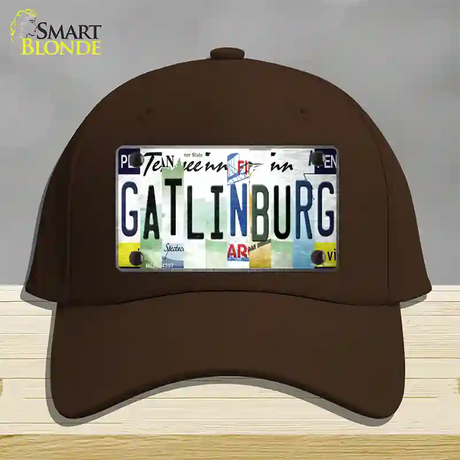 Gatlinburg License Plate Art Novelty License Plate Hat Cotton / Dark Brown