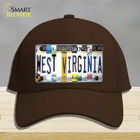 West Virginia License Plate Art Novelty License Plate Hat Cotton / Dark Brown