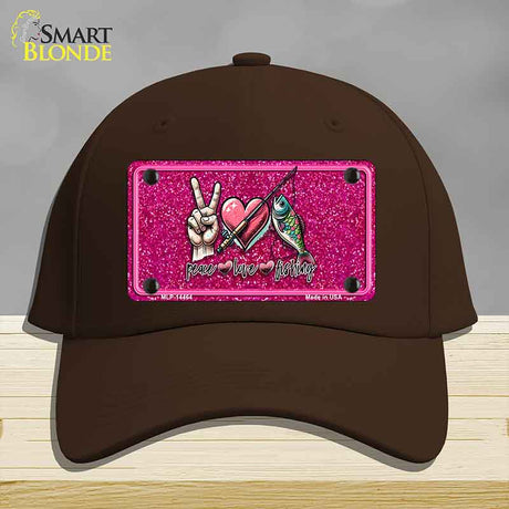 Peace Love Fishing Novelty License Plate Hat HAT-MLP-14464