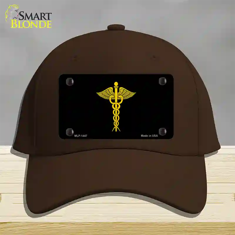 Caduceus Novelty License Plate Hat Cotton / Dark Brown