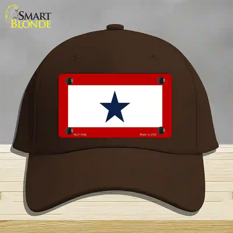 Blue Star One Novelty License Plate Hat Cotton / Dark Brown