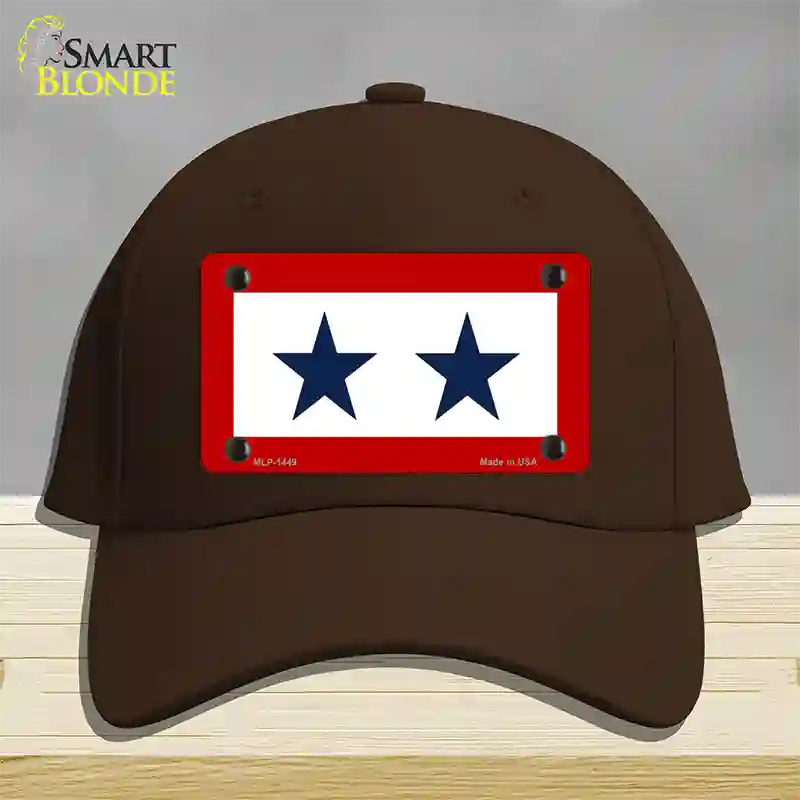 Blue Star Two Novelty License Plate Hat Cotton / Dark Brown