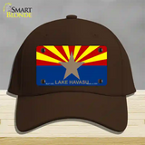 Lake Havasu Arizona State Flag Novelty License Plate Hat Cotton / Dark Brown