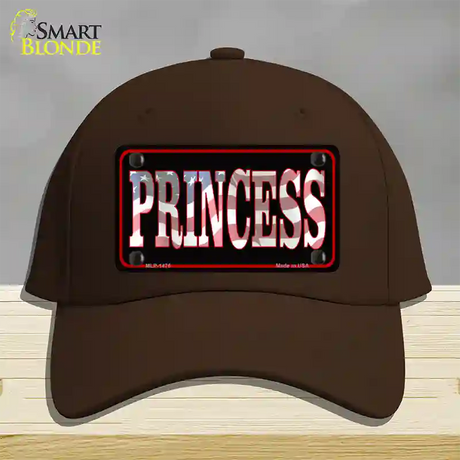 Princess Patriotic Novelty License Plate Hat Cotton / Dark Brown