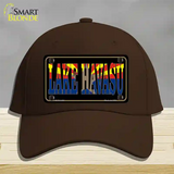 Lake Havasu Arizona Flag Novelty License Plate Hat Cotton / Dark Brown