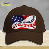 Burn It Wrap Yourself First Novelty License Plate Hat Cotton / Dark Brown