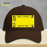 American Samoa Novelty License Plate Hat Cotton / Dark Brown