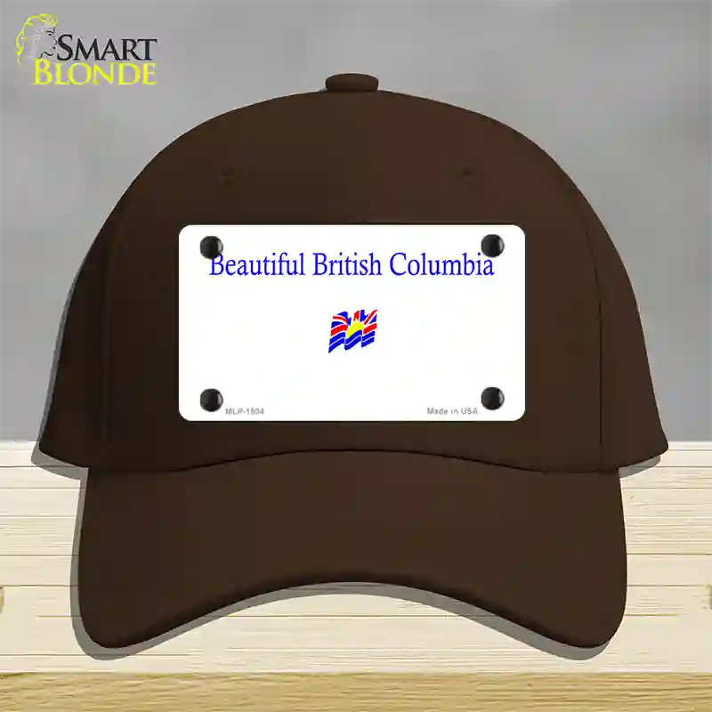 British Columbia Novelty License Plate Hat Cotton / Dark Brown