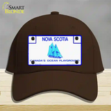 Nova Scotia Novelty License Plate Hat Cotton / Dark Brown