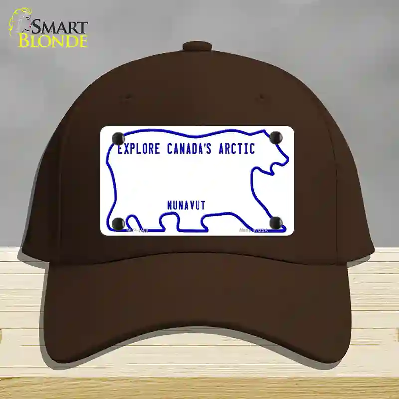 Nunavut Novelty License Plate Hat Cotton / Dark Brown