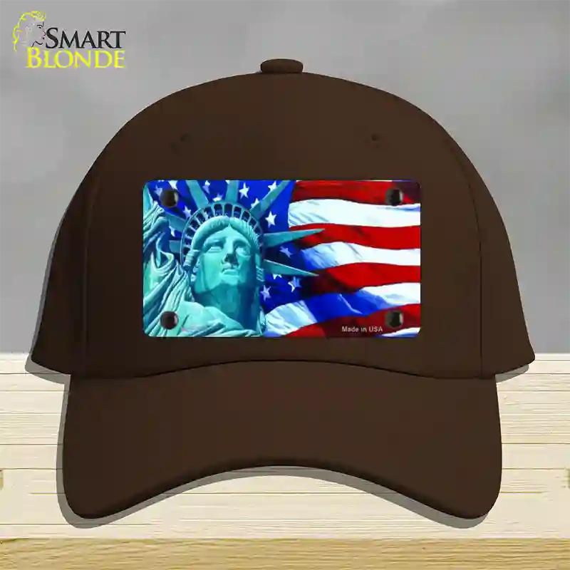 Lady Liberty Novelty License Plate Hat Cotton / Dark Brown