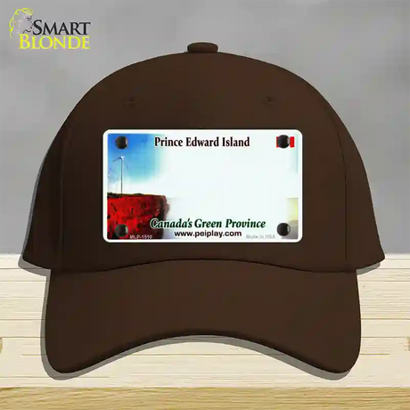 Prince Edward Island Novelty License Plate Hat Cotton / Dark Brown