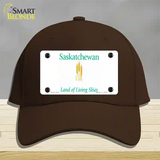 Saskatchewan Novelty License Plate Hat Cotton / Dark Brown